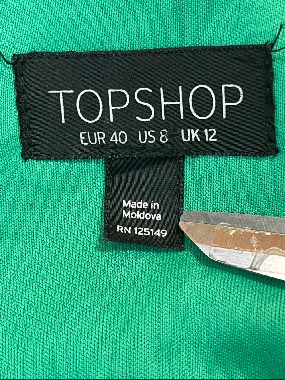 TOPSHOP Size 8 Green Pink Sequin Floral Crop Top Mini Skirt 2 Piece Set